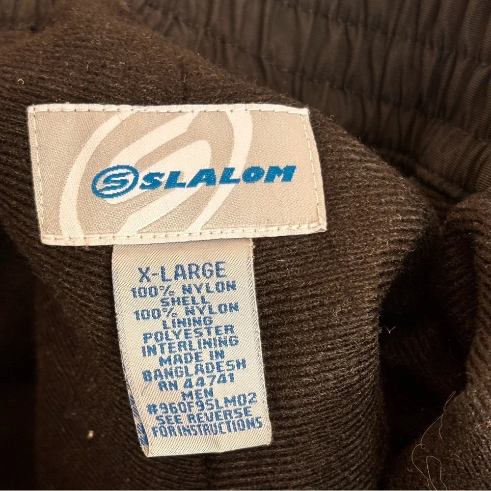 Slalom Men’s Cargo Snowboard Ski Pants Size XL Black Insulated Waterproof